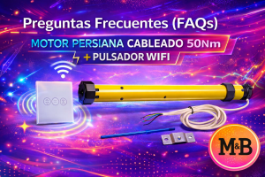 Motor Persiana Cableado 50Nm