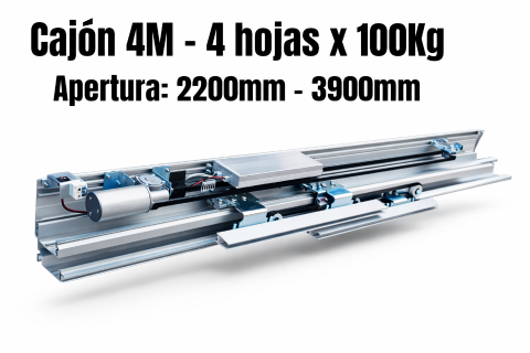 Motor Puerta Auto. Cristal Telescópico HULK 4M