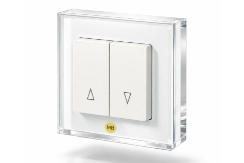 Pulsador doble sin enclavamiento Glass